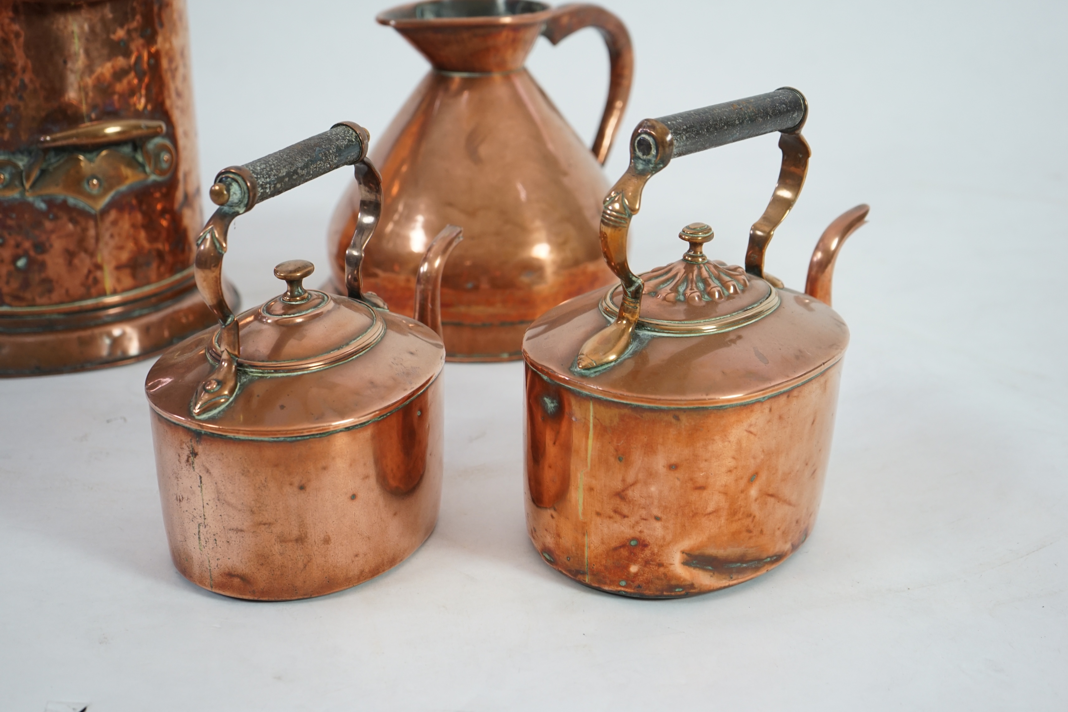 A Victorian Loftus of Oxford Street copper one gallon flagon